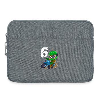 6 years Motocross children - Laptop bag 15" - heather grey - Front