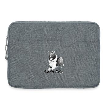 Sheltie Border Collie Hunde Collie Rassehund - Laptoptasche 15" - Grau meliert - Vorne