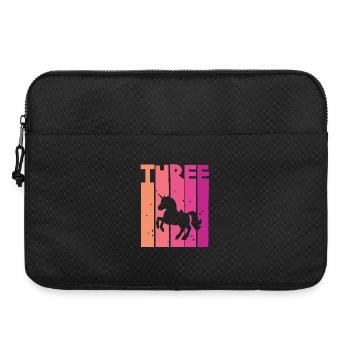 Licorne 3e anniversaire fille 3 ans - Sacoche pour ordinateur portable 15 pouces - noir - Devant