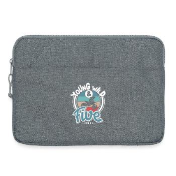 Motocross Children 5 years Young Wild And Five - Laptop bag 15" - heather grey - Front