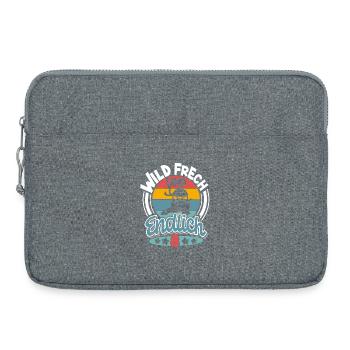 Ninja 8 Jahre Geburtstag Kinder - Laptoptasche 15" - Grau meliert - Vorne