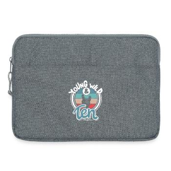 10 ans enfants Jeune Sauvage Et dix - Sacoche pour ordinateur portable 15 pouces - gris chiné - Devant