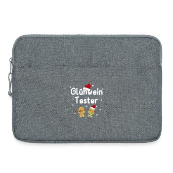 Glühwein Tester Geschenk Weihnachtsmarkt Weihnacht - Laptoptasche 15" - Grau meliert - Vorne