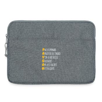 Paysan - Humour Agriculteur - Cadeau drôle Paysan - Sacoche pour ordinateur portable 15 pouces - gris chiné - Devant