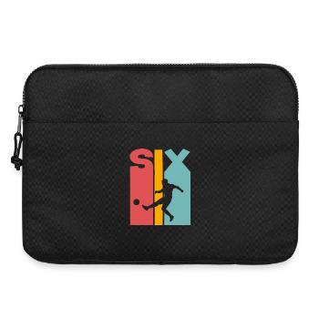 6 ans football enfants 6ème anniversaire - Sacoche pour ordinateur portable 15 pouces - noir - Devant