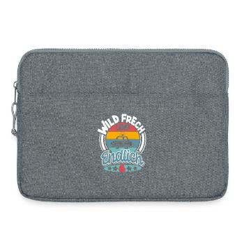 6 Jahre Kinder Polizeiauto - Laptoptasche 15" - Grau meliert - Vorne