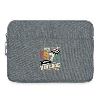 1973 Geburtsjahr Baujahr Geburtstag vintage - Laptoptasche 15" - Grau meliert - Vorne