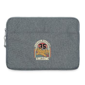 35ème anniversaire 35 ans vintage rétro - Sacoche pour ordinateur portable 15 pouces - gris chiné - Devant