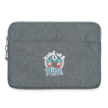 9 years 9th birthday - Laptop bag 15" - heather grey - Front