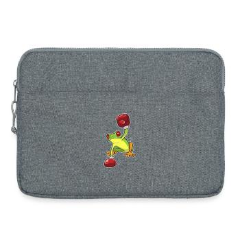 Frosch Boxer Boxhandschuhe Boxen - Laptoptasche 15" - Grau meliert - Vorne