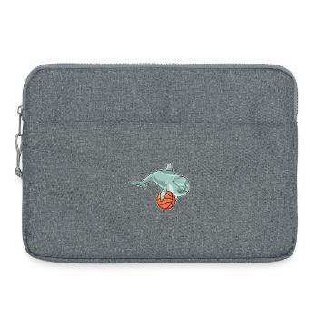Dolphin Basketball Player Basketball - Laptop bag 15" - heather grey - Front
