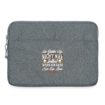 Lustiger Bier Spruch - Laptoptasche 15" - Grau meliert - Vorne