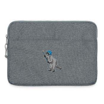 Waschbär Eishockey Eishockeyschläger - Laptoptasche 15" - Grau meliert - Vorne