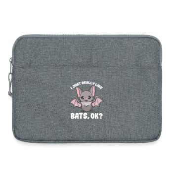 Fledermäuse Fledermausliebhaber - Laptoptasche 15" - Grau meliert - Vorne