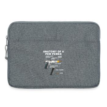 anatomy of a pew pewer - Laptop bag 15" - heather grey - Front