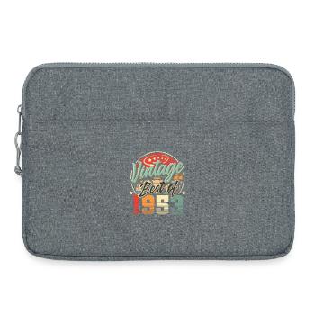 1953 Year of birth Vintage birthday - Laptop bag 15" - heather grey - Front