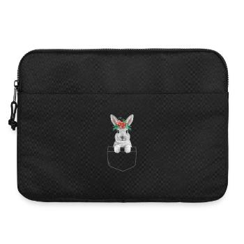 Rabbit Easter Flowers Rabbit Mom - Laptop bag 15" - black - Front