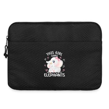 Mama Elefant Babyelefant This Girl Loves Elephants - Laptoptasche 15" - Schwarz - Vorne