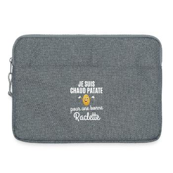 raclette, raclette humour, fan de raclette - Sacoche pour ordinateur portable 15 pouces - gris chiné - Devant
