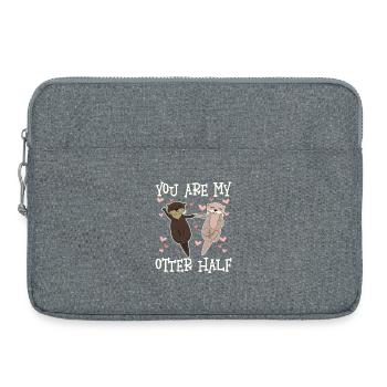 You Are My Otter Half Valentine's Day - Laptop bag 15" - heather grey - Front
