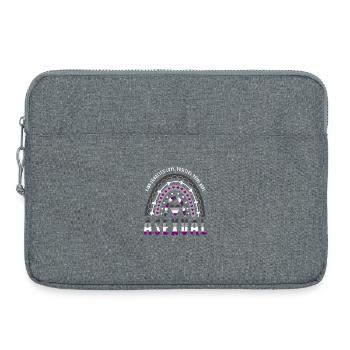 Asexueller Spruch Asexual Pride Ace Rainbow - Laptoptasche 15" - Grau meliert - Vorne