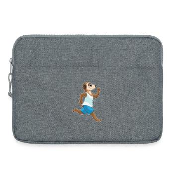 Meerkat Jogger Jogging Sport - Laptop bag 15" - heather grey - Front