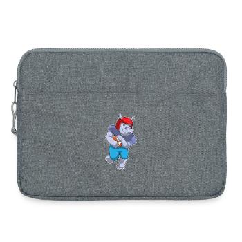Hippopotamus American Football Sports - Laptop bag 15" - heather grey - Front