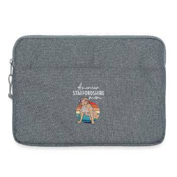 American Staffordshire Mom Vintage - Laptop bag 15" - heather grey - Front