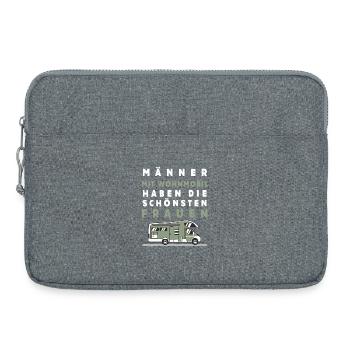 Wohnmobil Männer – Schönste Frauen - Laptoptasche 15" - Grau meliert - Vorne