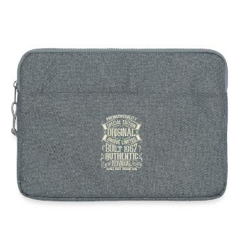 1967 Geboren Geburtstag Retro Vintage - Laptoptasche 15" - Grau meliert - Vorne