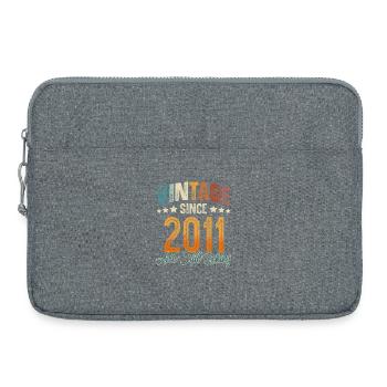 2011 Geburtsjahr Geburtstag Baujahr Vintage - Laptoptasche 15" - Grau meliert - Vorne