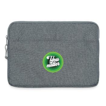 Vous comptez la santé mentale verte - Sacoche pour ordinateur portable 15 pouces - gris chiné - Devant