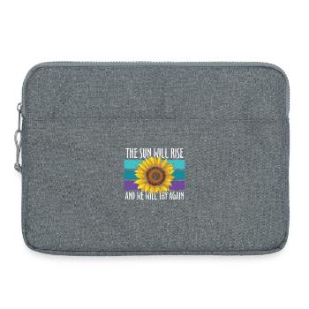 Suicide prevention sunflower - Laptop bag 15" - heather grey - Front