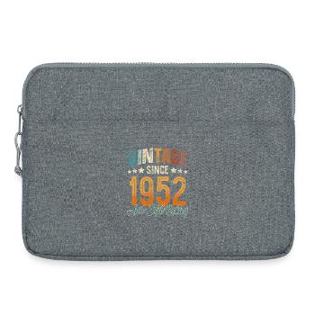 1952 Geburtsjahr Geburtstag Baujahr Vintage - Laptoptasche 15" - Grau meliert - Vorne