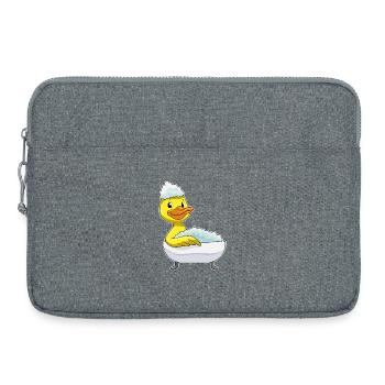 Duck Bathing Bathtub - Laptop bag 15" - heather grey - Front