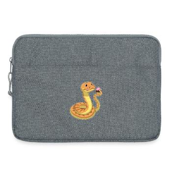 Schlange Muffin - Laptoptasche 15" - Grau meliert - Vorne