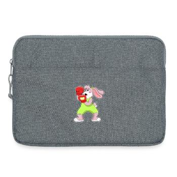 Hase Boxer Boxhandschuhe Boxen - Laptoptasche 15" - Grau meliert - Vorne