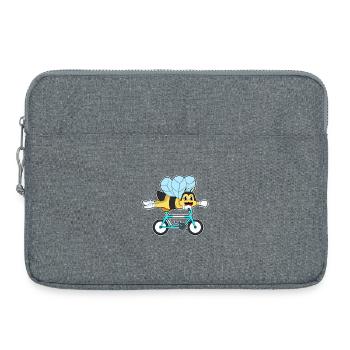 Biene Fahrrad - Laptoptasche 15" - Grau meliert - Vorne