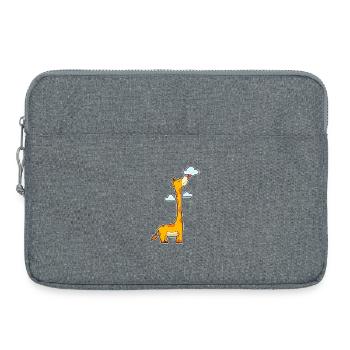 Giraffe Clouds - Laptop bag 15" - heather grey - Front