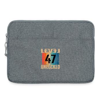 Birthday Happy Birthday Level Unlocked 47 years - Laptop bag 15" - heather grey - Front