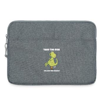 Prenez le risque Paresseux I Dinosaure I Dino T-Rex - Sacoche pour ordinateur portable 15 pouces - gris chiné - Devant