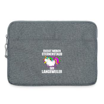Einhorn Fresst Meinen Sternenstaub Ihr Langeweiler - Laptoptasche 15" - Grau meliert - Vorne