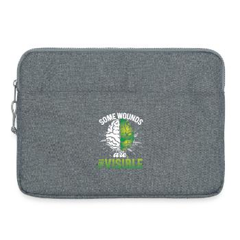 Santé mentale Certaines blessures sont invisibles - Sacoche pour ordinateur portable 15 pouces - gris chiné - Devant