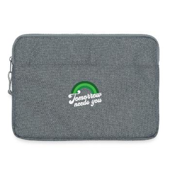 Besoins de demain en santé mentale arc-en-ciel - Sacoche pour ordinateur portable 15 pouces - gris chiné - Devant