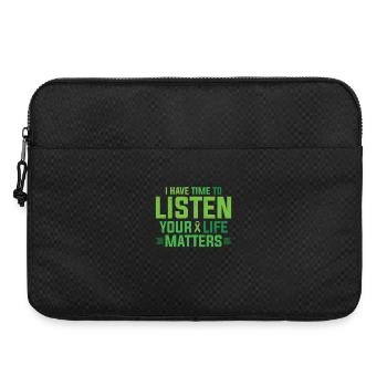 Ceinture verte Votre vie compte - Sacoche pour ordinateur portable 15 pouces - noir - Devant
