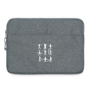 9 Typen der Skifahrer - Laptoptasche 15" - Grau meliert - Vorne