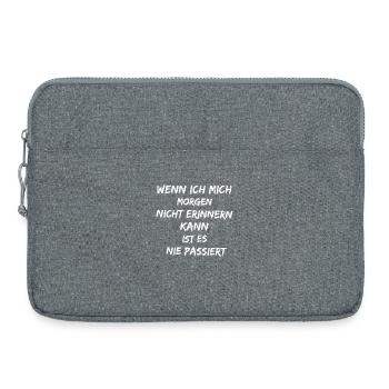 Junggesellenabschied Saufspruch Party - Laptoptasche 15" - Grau meliert - Vorne
