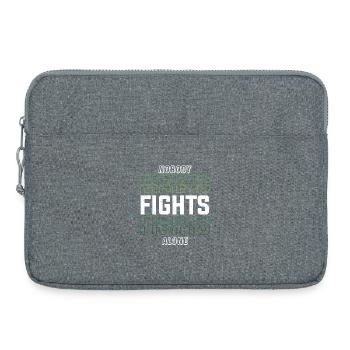 Personne ne se bat seul Santé mentale verte - Sacoche pour ordinateur portable 15 pouces - gris chiné - Devant