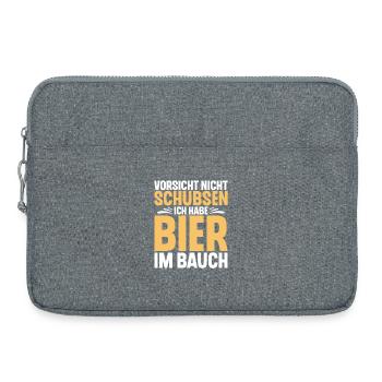 Bier Spruch Lustig Saufen - Laptoptasche 15" - Grau meliert - Vorne