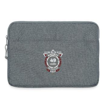 49. Geburtstag Whiskey Whisky - Laptoptasche 15" - Grau meliert - Vorne